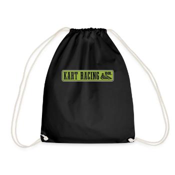 Kart Racing Dr. Motorsport Car Racing Kart Race - Drawstring Bag - black - Front