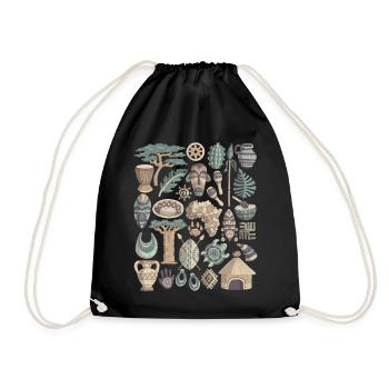 Afrique - Sac de sport léger - noir - Devant