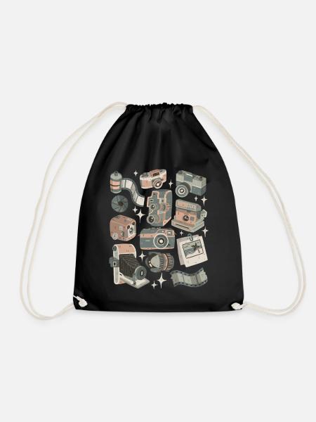 Analogue cameras - Drawstring Bag - black