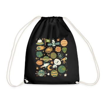 Astronomy, Space, Universe, Space, Planets - Drawstring Bag - black - Front