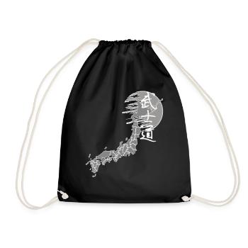Japan Retro Aesthetics Vaporwave Streetwear - Drawstring Bag - black - Front