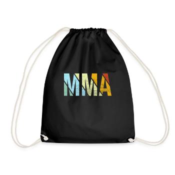 mma retro - Turnbeutel - Schwarz - Vorne