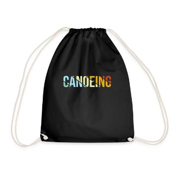 Canoe Retro - Drawstring Bag - black - Front