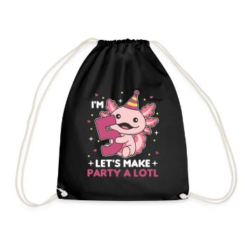 5ème anniversaire axolotl cinq ans mignons axolotls - Sac de sport léger - noir - Devant