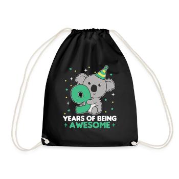 Koala pour les enfants de 9 ans de neuf ans - Sac de sport léger - noir - Devant