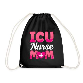 Intensive Care Nurse Mom Intensive Care - Drawstring Bag - black - Front