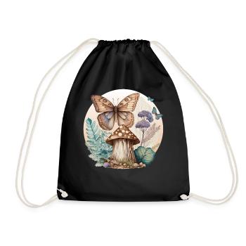 Cottagecore Butterfly Mushroom Plants Goblincore A - Sac de sport léger - noir - Devant