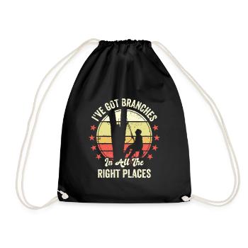 Arborist Tree Cutter Chainsaw Lumberjack - Drawstring Bag - black - Front