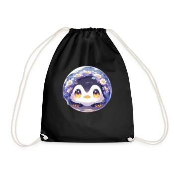 Pinguine - Turnbeutel - Schwarz - Vorne