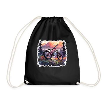 Downhill Downhill Mountain Bike Mtb - Drawstring Bag - black - Front