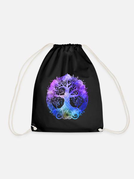 Arbre de la Vie de Yoga Spiritualité et méditation - Sac de sport léger - noir