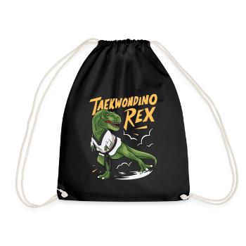 Taekwondino Rex Dinosaur Lover T-rex - Drawstring Bag - black - Front