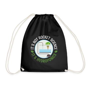 Hydrophonics Farmer Horticulture Agriculture - Drawstring Bag - black - Front