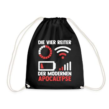 Die vier Reiter der modernen Apocalypse - Turnbeutel - Schwarz - Vorne