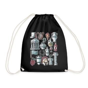 Greece - Drawstring Bag - black - Front
