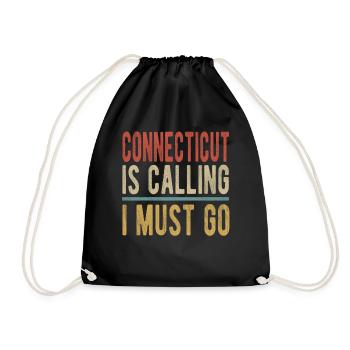Connecticut Ruft Ich Muss Gehen - Turnbeutel - Schwarz - Vorne