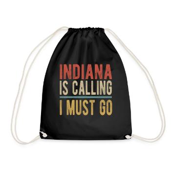 Indiana appelle, je dois y aller - Sac de sport léger - noir - Devant