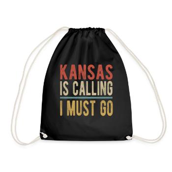 Le Kansas m’appelle, je dois y aller - Sac de sport léger - noir - Devant