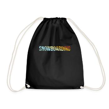 Snowboard Rétro - Sac de sport léger - noir - Devant