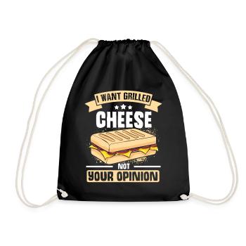 Love Grilled Cheese Men Women - Turnbeutel - Schwarz - Vorne