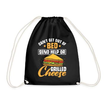 Amour Fromage Grillé Hommes Femmes - Sac de sport léger - noir - Devant