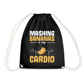 Drôle de vêtements de cuisson au pain aux bananes - Sac de sport léger - noir - Devant