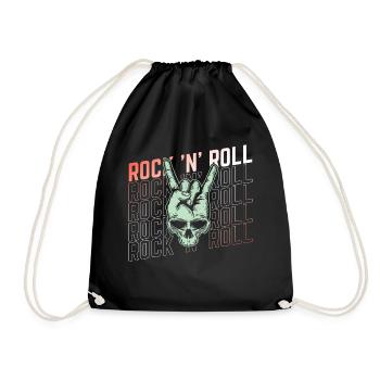 Rock 'n' Roll Music, Dancing, Concert, Festival - Drawstring Bag - black - Front