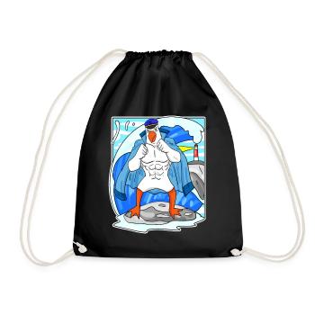 Muscles Seagull Sea North Sea Cadeau - Sac de sport léger - noir - Devant