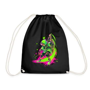 Legendärer Waldjunge im SplashArt Gaming-Design - Turnbeutel - Schwarz - Vorne