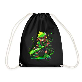 Cooles Gaming-Design des legendären Waldjungen - Turnbeutel - Schwarz - Vorne