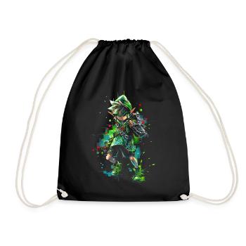 Cooles Gaming-Design zeigt legendären Waldjungen - Turnbeutel - Schwarz - Vorne