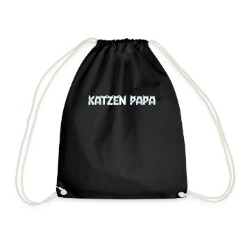 Katzen Papa - Turnbeutel - Schwarz - Vorne
