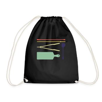 glassblowing tools glassblowing glassblowers - Drawstring Bag - black - Front