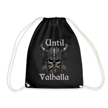 Wikinger Design - Until Valhalla - Turnbeutel - Schwarz - Vorne