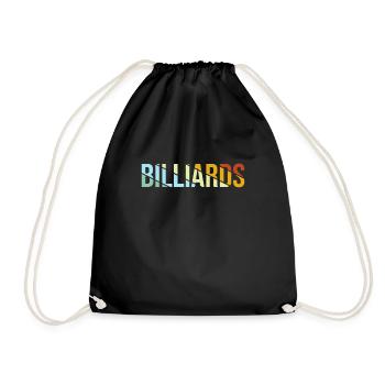 Billiards Retro - Turnbeutel - Schwarz - Vorne