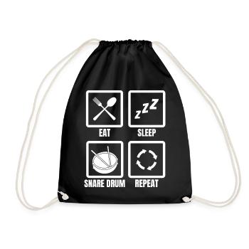 Drummer Schedule - Drawstring Bag - black - Front