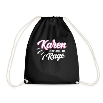Karen Driven by Rage, Karen's Funny Memes - Drawstring Bag - black - Front