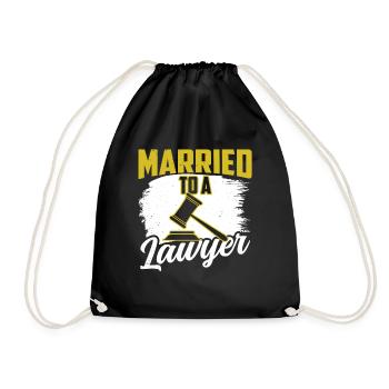 Married to a lawyer Lawyer Lawyer - Drawstring Bag - black - Front