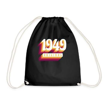 1949 Original. Coole Geschenkidee zum Geburtstag - Turnbeutel - Schwarz - Vorne