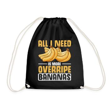 Drôle de vêtements de cuisson au pain aux bananes - Sac de sport léger - noir - Devant