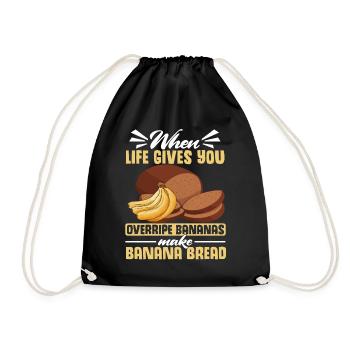 Drôle de vêtements de cuisson au pain aux bananes - Sac de sport léger - noir - Devant