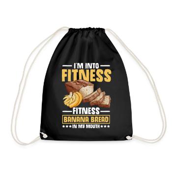 Drôle de vêtements de cuisson au pain aux bananes - Sac de sport léger - noir - Devant