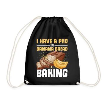 Drôle de vêtements de cuisson au pain aux bananes - Sac de sport léger - noir - Devant