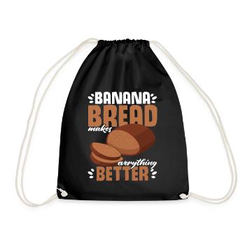 Drôle de vêtements de cuisson au pain aux bananes - Sac de sport léger - noir - Devant