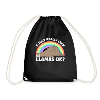 J’aime beaucoup les lamas l’animal lama lama - Sac de sport léger - noir - Devant