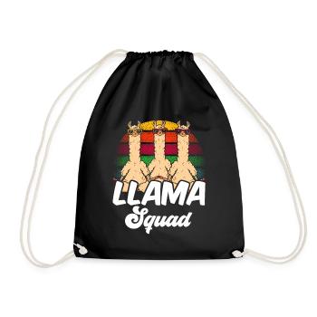 Lama Squad Llama Dictons Lamas Animal Lamas - Sac de sport léger - noir - Devant