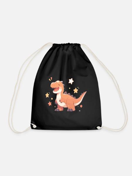 Dino Dinosaurier Baby Dino Dino Baby T-Rex - Turnbeutel - Schwarz
