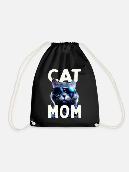 Cat Mom Katzen Mama Kater Mutter Muttertag Katze - Turnbeutel - Schwarz