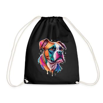 Hunde Boxer Hund lustige Haustier Liebe - Turnbeutel - Schwarz - Vorne