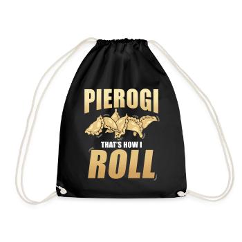Pierogi dumplings - Drawstring Bag - black - Front